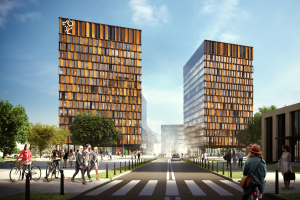 Brama Miasta, łódzki projekt Skanska. Brama Miasta, łódzki projekt Skanska.