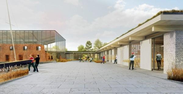 Dominującym elementem przestrzennym w koncepcji Pawła Bussolda są ruiny cegielni, wiz. Politechnika Gdańska.