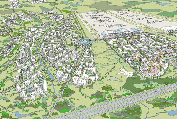 Przeszklony węzeł przesiadkowy w ujęciu Benoy. Przeszklony węzeł przesiadkowy w ujęciu Benoy.