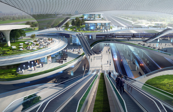 Futurystyczna propozycja Zaha Hadid Architects. Futurystyczna propozycja Zaha Hadid Architects.