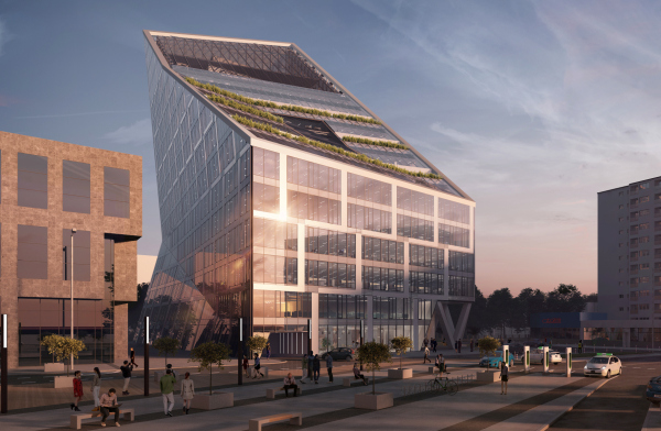 Nowa wizualizacja biurowca Chmielna 89 w Warszawie.