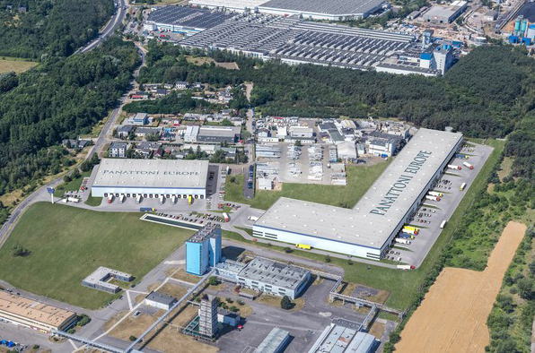 City Logistics Poznań I docelowo obejmie dwie hale magazynowo-produkcyjne. Wiz. Panattoni.