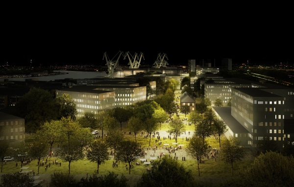 Na obszarze 19 ha zaplanowano wiele zieleni, m.in. skwery, place i bulwary.