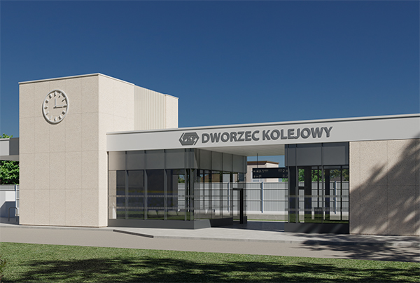 Dworzec systemowy PKP w miejscowości Sterkowiec w Małopolsce.