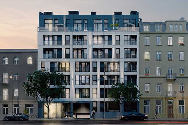 Stalowa 27, nowoczesna kamienica powstaje w Warszawie.