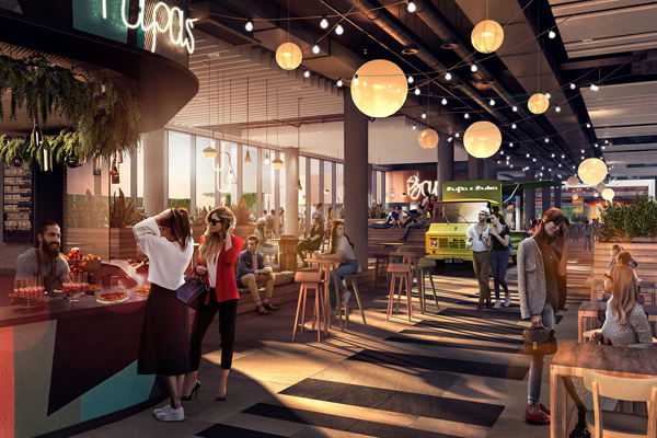 Strefę gastronomiczną w Galerii Młociny zaprojektowała pracownia Brodway Malyan