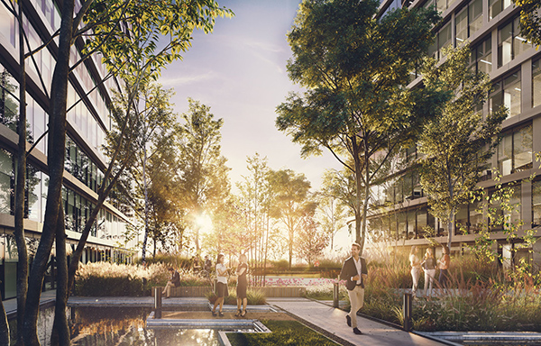 W ramach kompleksu zaprojektowano r&oacute;wnież zielony taras.