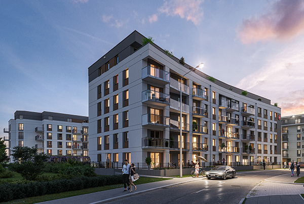 Na osiedlu Malta Point w Poznaniu pojawią się dwa nowe budynki: Tide oraz Wave, wiz. Nexity.