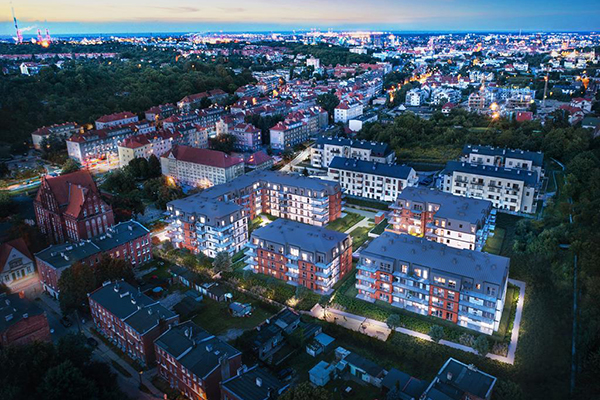 Młyny Gdańskie, mieszkaniowa inwestycja Allcon Budownictwo.