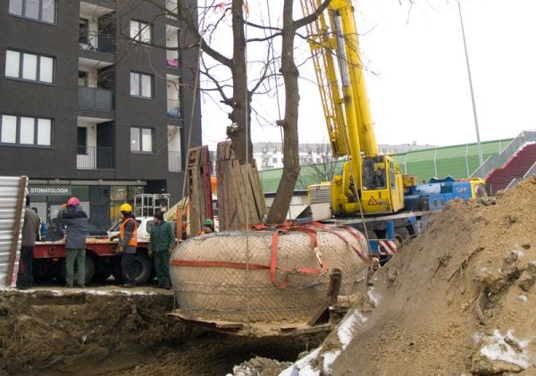 Deweloper NC Investment przesadził dąb w obrębie swojej inwestycji w Warszawie. Fot. mat. inwestora