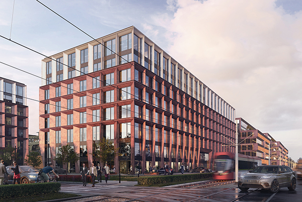 Pierwszy budynek biurowy Palio Office Park w budowie.