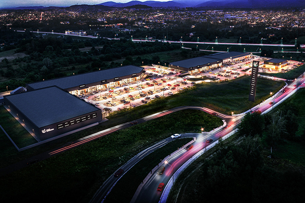 Park handlowy Pasaż Sanocki ma być gotowy w drugiej połowie 2024 roku. Wiz. Refield. 