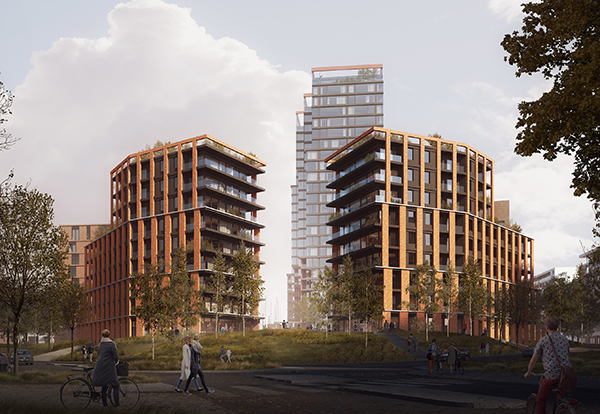 Wrocław - w Porcie Popowice wyrośnie 80 metrowa wieża z ponad 400 mieszkaniami.