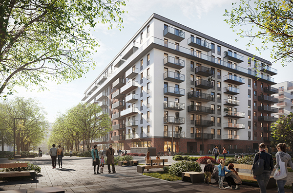 Budynek "G" II etapu wrocławskiej inwestycji Port Popowice. Budynek "G" II etapu wrocławskiej inwestycji Port Popowice.