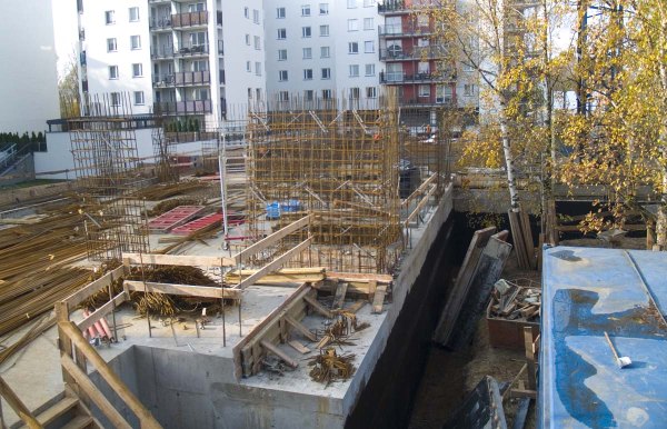 Dobiegł właśnie końca tzw. stan zero budowy obiektu Punkt Ceramiczna w Warszawie, fot. Totalbud.