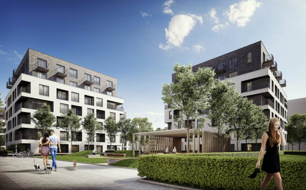 Osiedle Reset powstanie na warszawskim Służewcu, wiz. Echo Investment.