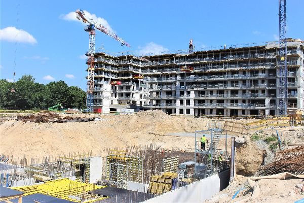 Marina Mokotów II w budowie. Marina Mokotów II w budowie.