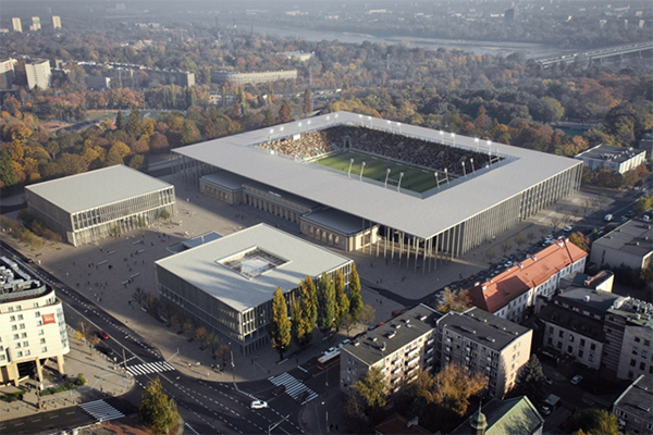 Projekt nowego kompleksu sportowego Polonii Warszawa przygotuje pracownia JSK Architekci.