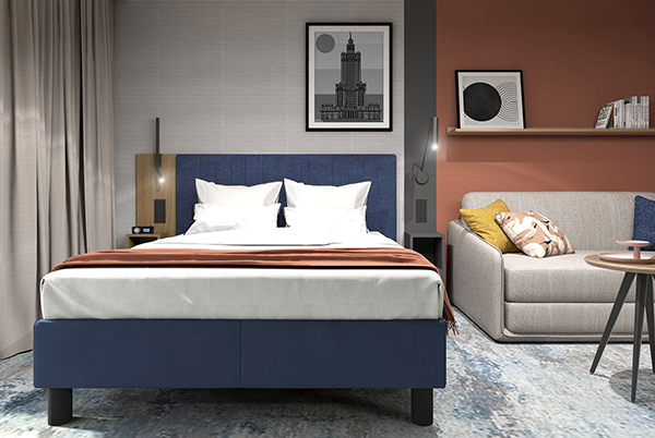 Pok&oacute;j w condohotelu Staybridge Suites Warszawa.