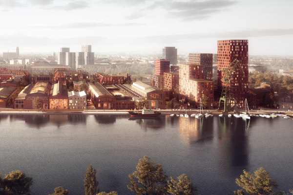 Zabudowa na terenie Stoczni Cesarskiej obejmuje łącznie obszar 16 ha Zabudowa na terenie Stoczni Cesarskiej obejmuje łącznie obszar 16 ha