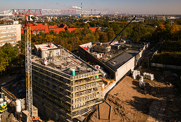 Budowa Centrum Kompetencji STOS w Gdańsku.