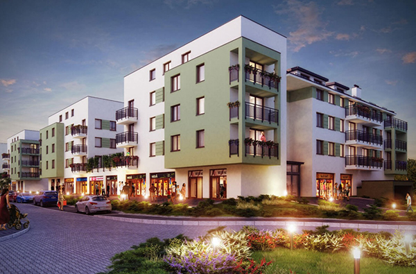 XII etap krakowskiego osiedla Słoneczne Miasteczko w budowie.