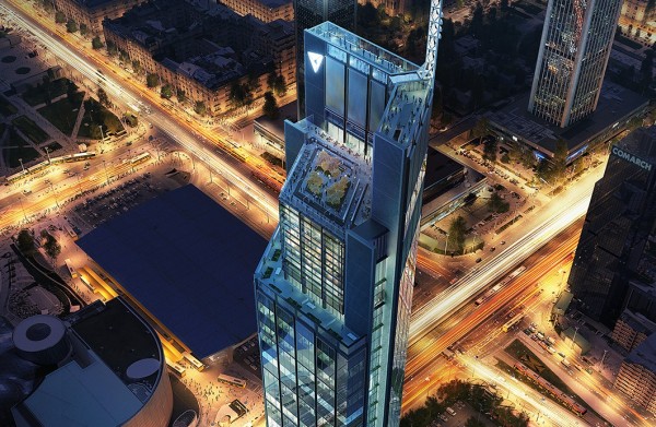 Wieża Varso ma osiągnąć wysokość 310 metrów wraz z iglicą, wiz. HB Reavis.
