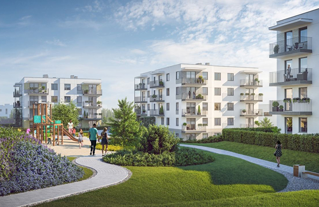 Kolejny etap osiedla Zielony Południk w Gdańsku. Wiz. Euro Styl. Kolejny etap osiedla Zielony Południk w Gdańsku. Wiz. Euro Styl.