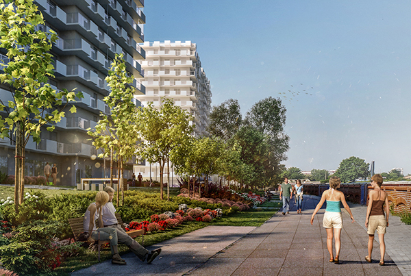 Na terenie wieloetapowej inwestycji Promenady Wrocławskie powstanie zielony bulwar.