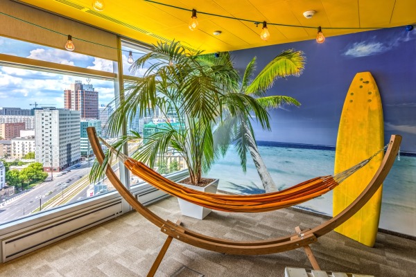 Strefa relaksu w biurze Wyborowej Pernod Ricard, fot. Tetris.