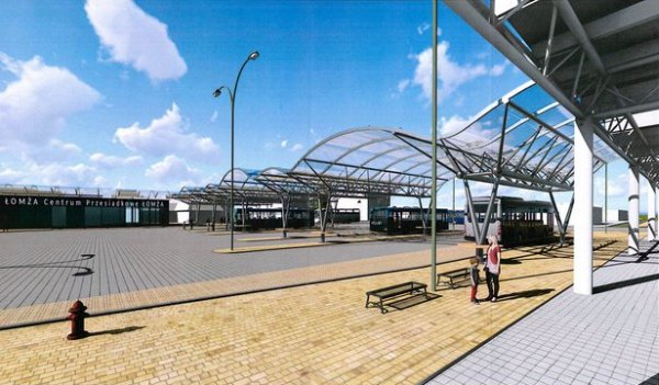 Centrum przesiadkowe w Łomży ma być gotowe w sierpniu 2019 r.