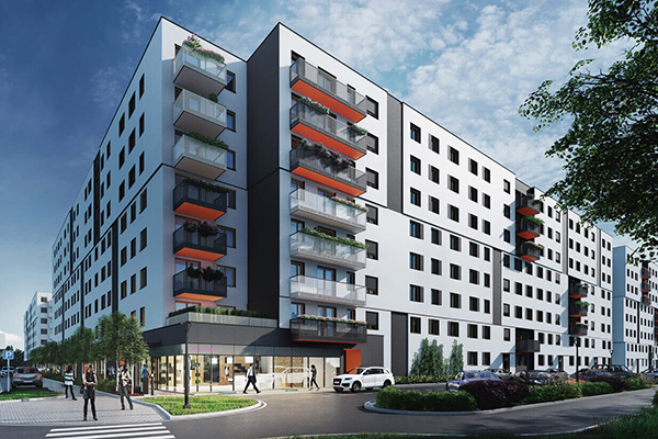 Osiedle Centralna Park w krakowskiej dzielnicy Czyżyny.