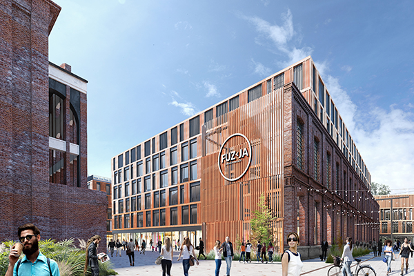 Projekt architektoniczny biurowc&oacute;w w ł&oacute;dzkiej inwestycji Fuzja powstał na deskach pracowni Medusa Group.