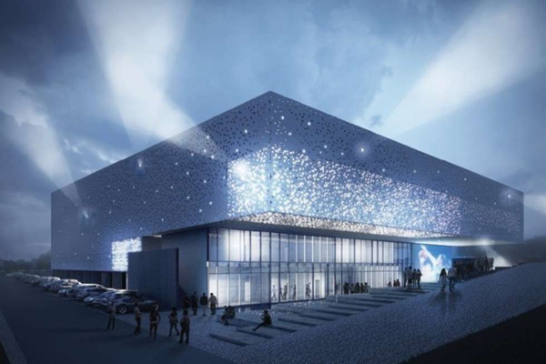 Koncepcję architektoniczną hali widowiskowo-sportowej Uniwersytetu Medycznego w Lublinie przygotowała poznańska pracownia Buszkiewicz Architekci.