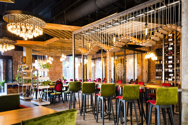 Projekt wnętrz restauracji Lavash powstał w pracowni 3DPROJEKT architektura.