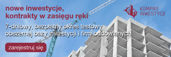 Zlecenia budowlane w zasięgu ręki. Zarejestruj się na bezpłatny, 7-dniowy okres testowy bazy inwestycji i firm budowlanych.