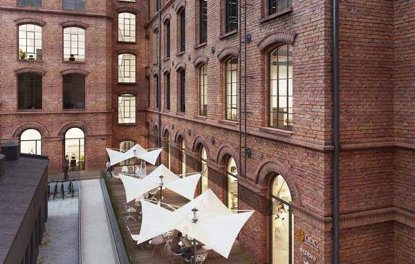 Sepia Office to część projektu rewitalziacji dawnych zakład&oacute;w Franciszka Ramischa w Łodzi, wiz. materiały inwestora.