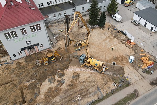 Szpital w Ostródzie przy ulicy Jagiełły zyska nową część realizowaną w technologii modułowej.