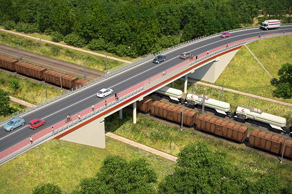 Wiadukt w Kobyłce pod Warszawą. Wiz. PKP PLK