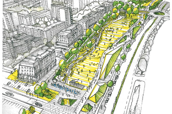 Nad obwodnicą na Ursynowie powstanie plac miejski i park linearny